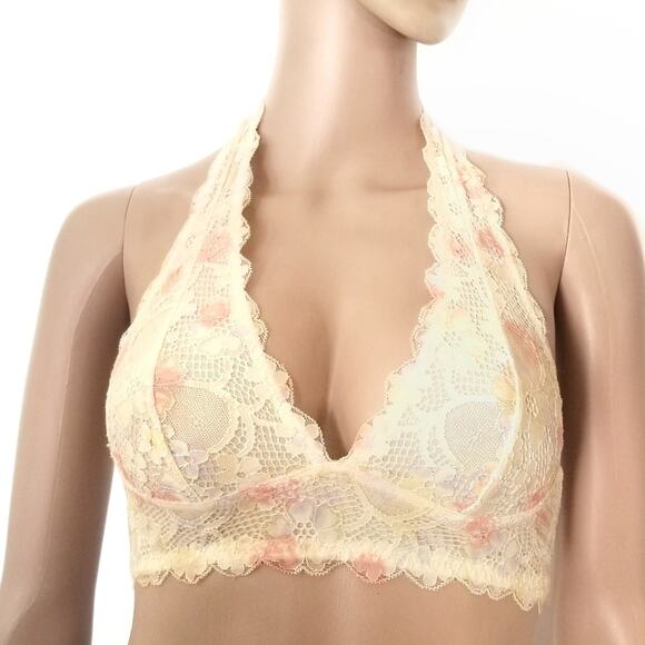 Free People | Intimately Floral Lace Halter Bra - Picture 1 of 5